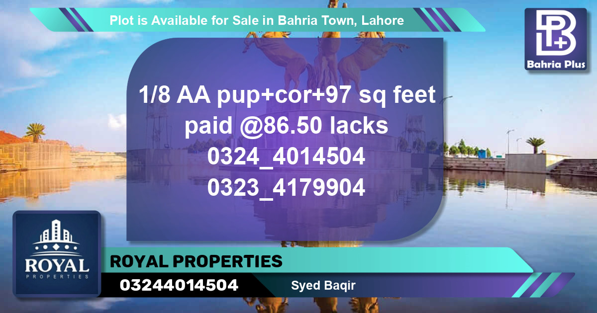 Residential Plot for Sale in Bahria Town, Lahore - (BP-86763)