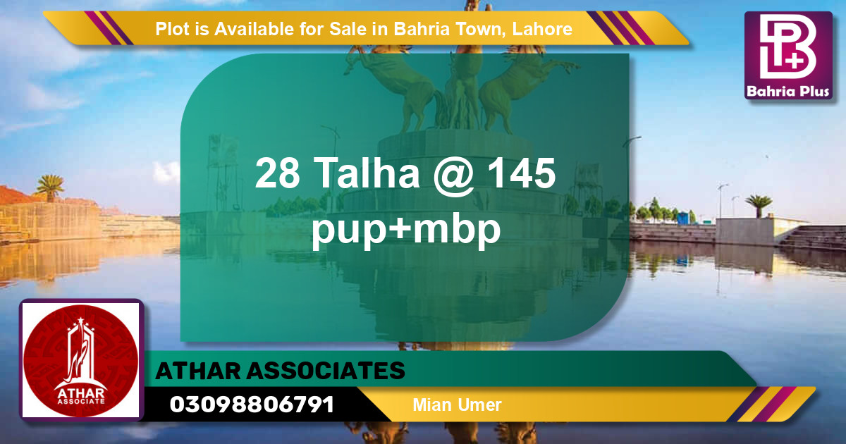 Residential Plot for Sale in Bahria Town, Lahore - (BP-86792)