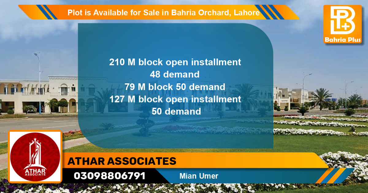 Residential Plot for Sale in Bahria Orchard, Lahore - (BP-86806)
