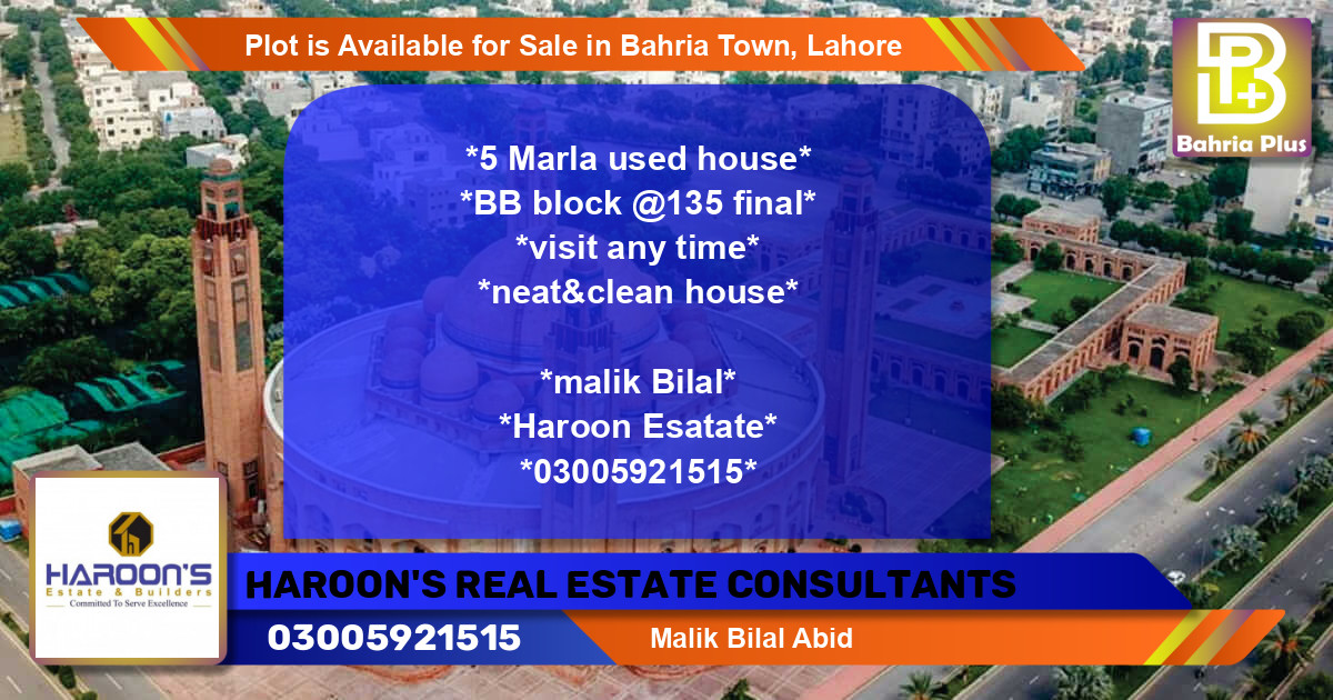Residential Plot for Sale in Bahria Town, Lahore - (BP-86824)