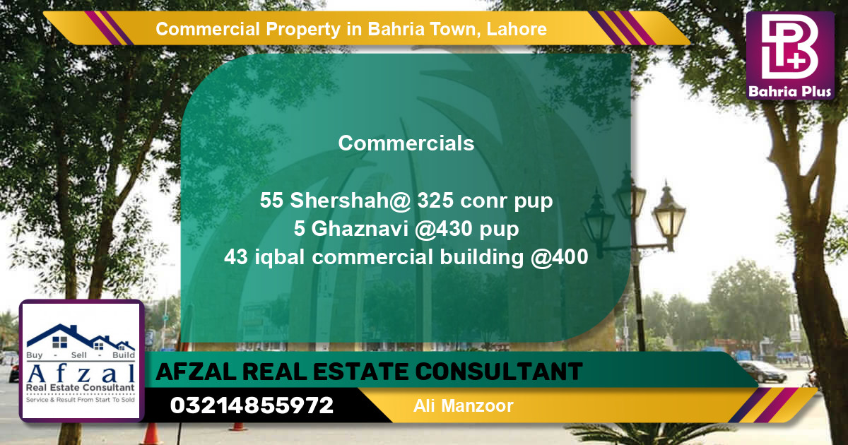 Commercial Property for Sale in Bahria Town, Lahore - (BP-86840)