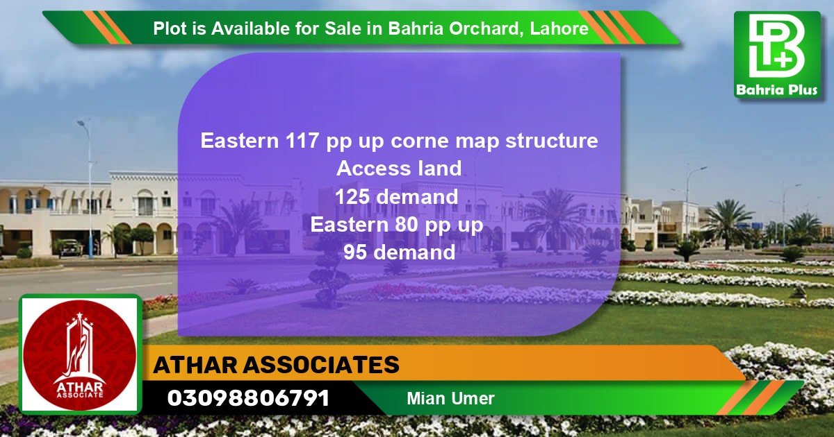 Residential Plot for Sale in Bahria Orchard, Lahore - (BP-86848)