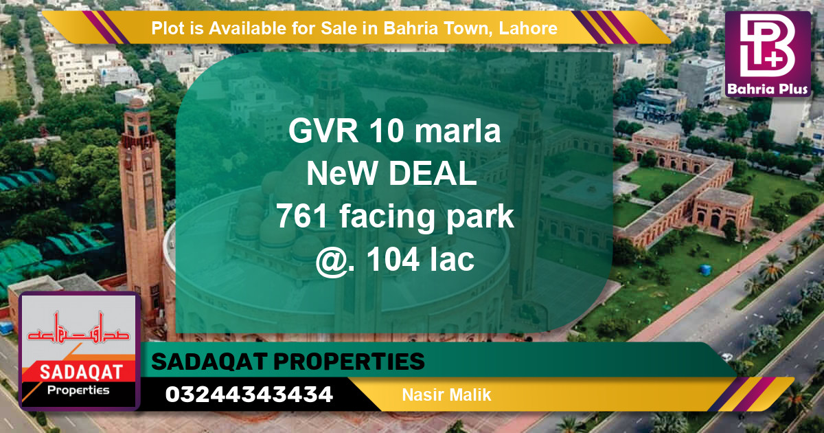 Residential Plot for Sale in Bahria Town, Lahore - (BP-86895)