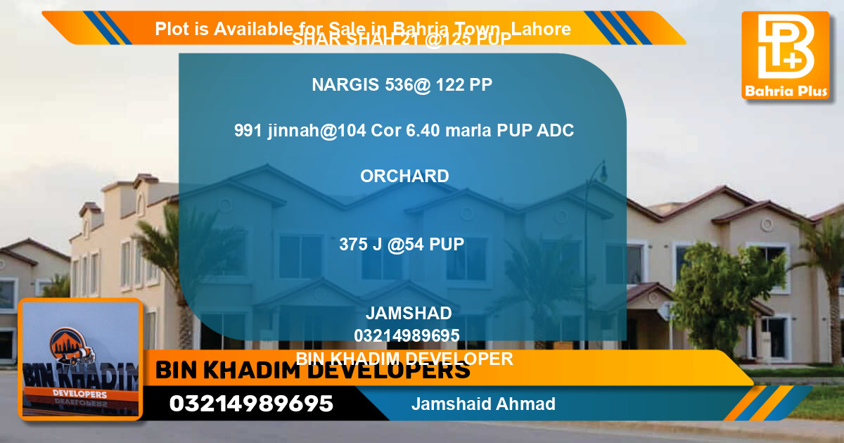 Residential Plot for Sale in Bahria Town, Lahore - (BP-86910)