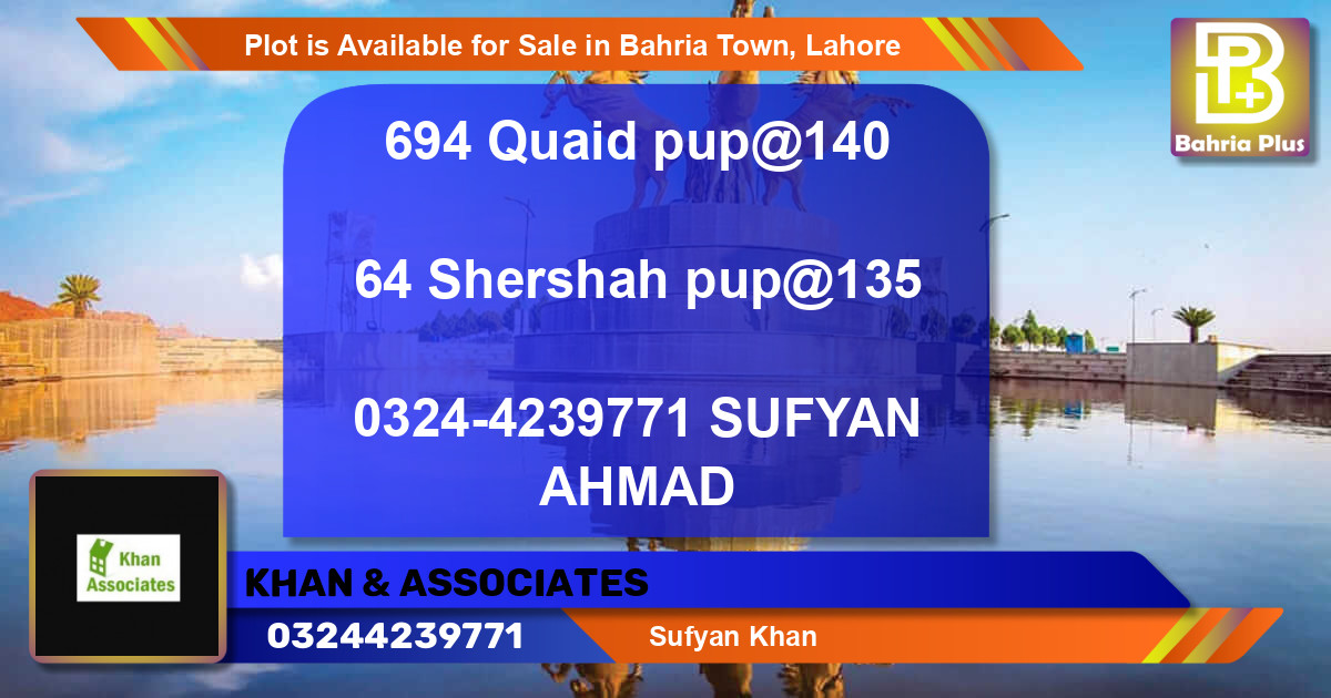 Residential Plot for Sale in Bahria Town, Lahore - (BP-86918)
