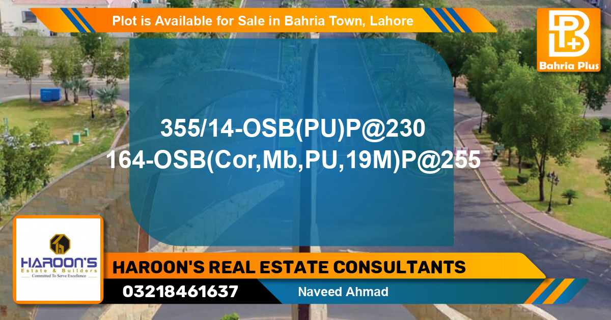 Residential Plot for Sale in Bahria Town, Lahore - (BP-86925)