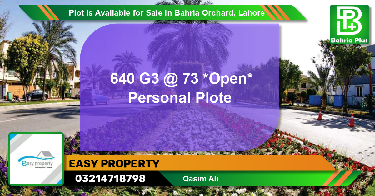 Residential Plot for Sale in Bahria Orchard, Lahore - (BP-86953)