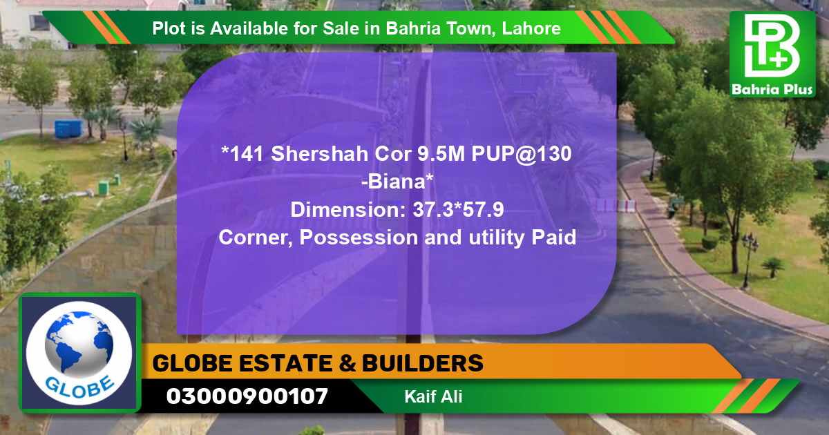 Residential Plot for Sale in Bahria Town, Lahore - (BP-86985)