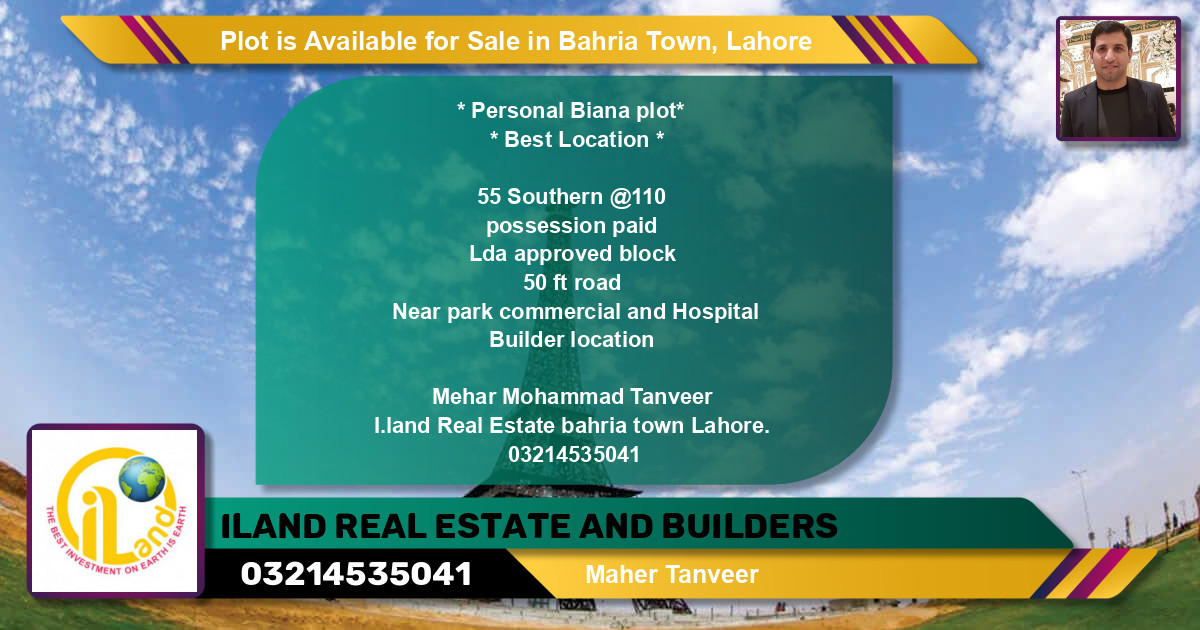Commercial Plot for Sale in Bahria Town, Lahore - (BP-86995)