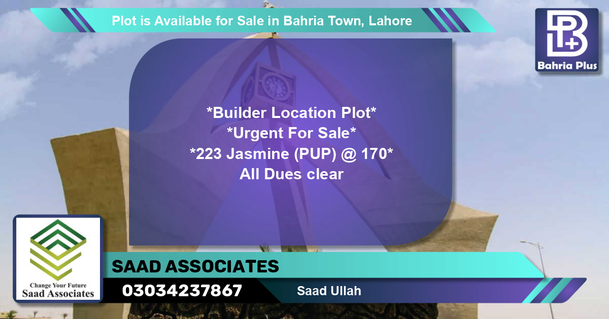 Residential Plot for Sale in Bahria Town, Lahore - (BP-87017)