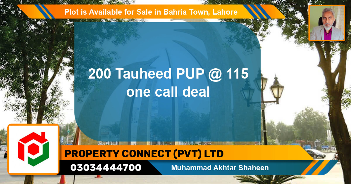 Residential Plot for Sale in Bahria Town, Lahore - (BP-87036)