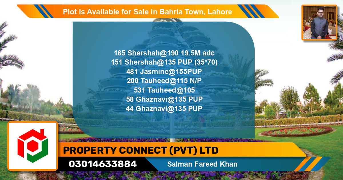 Residential Plot for Sale in Bahria Town, Lahore - (BP-87038)