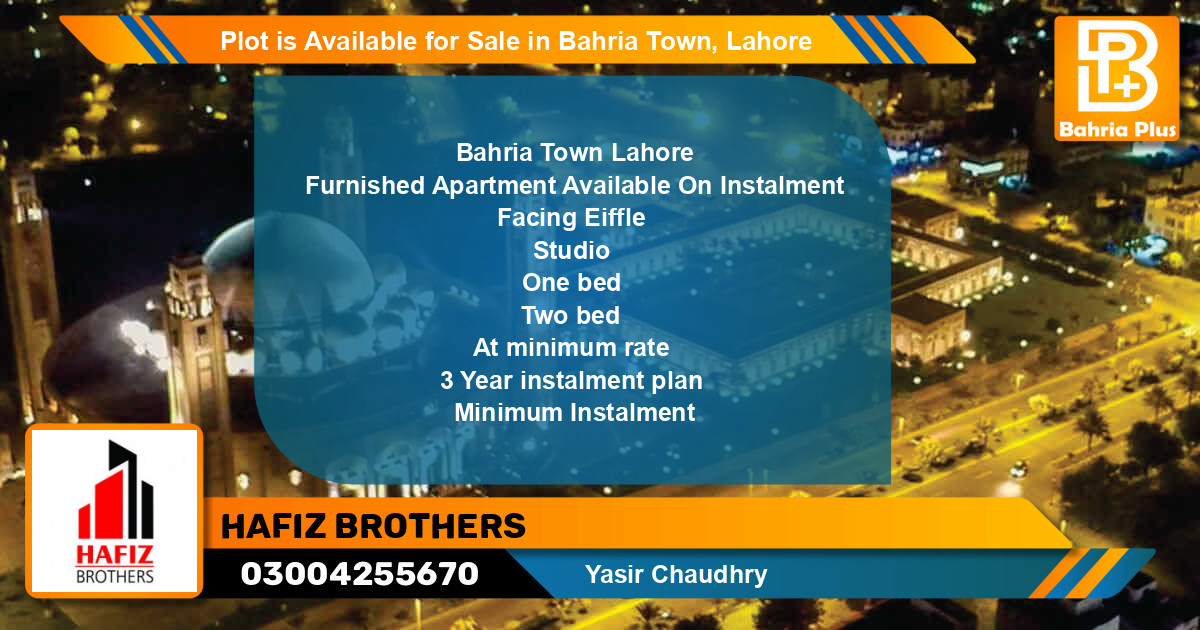 Residential Plot for Sale in Bahria Town, Lahore - (BP-87056)