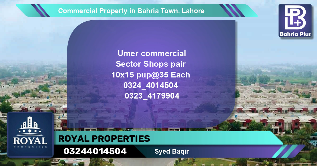 Commercial Property for Sale in Bahria Town, Lahore - (BP-87129)