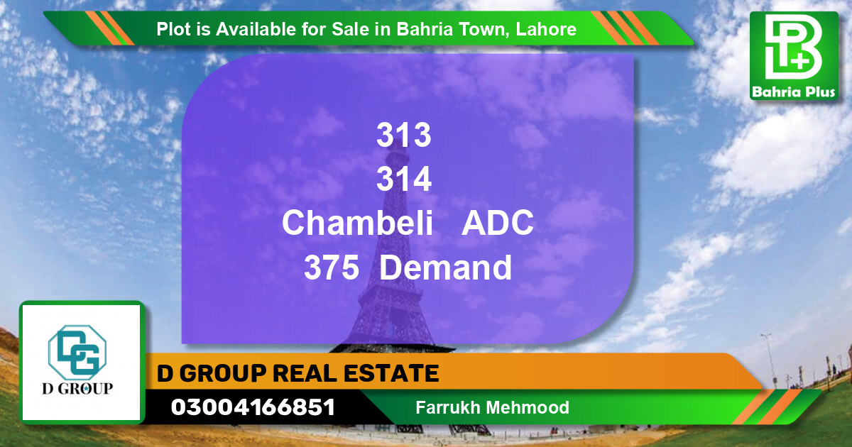 Residential Plot for Sale in Bahria Town, Lahore - (BP-87196)