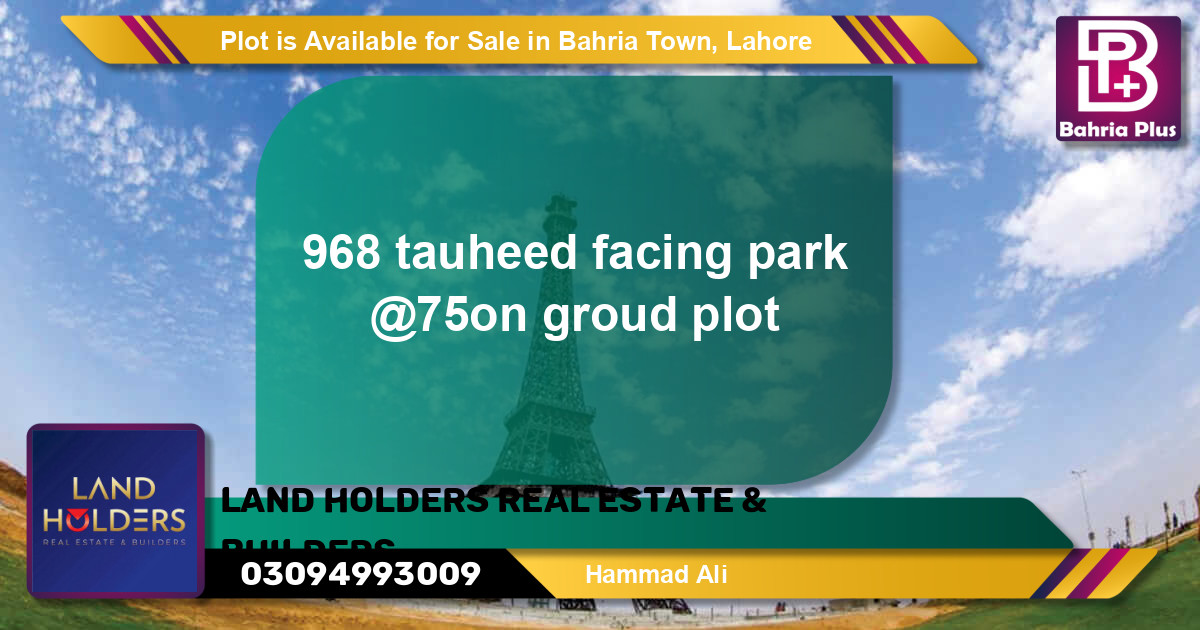 Residential Plot for Sale in Bahria Town, Lahore - (BP-87198)