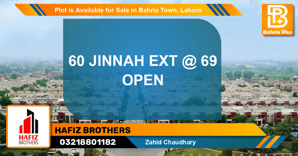 Residential Plot for Sale in Bahria Town, Lahore - (BP-87211)