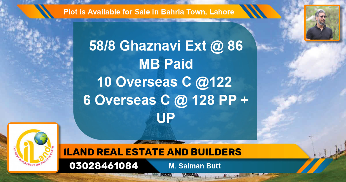 Residential Plot for Sale in Bahria Town, Lahore - (BP-87213)