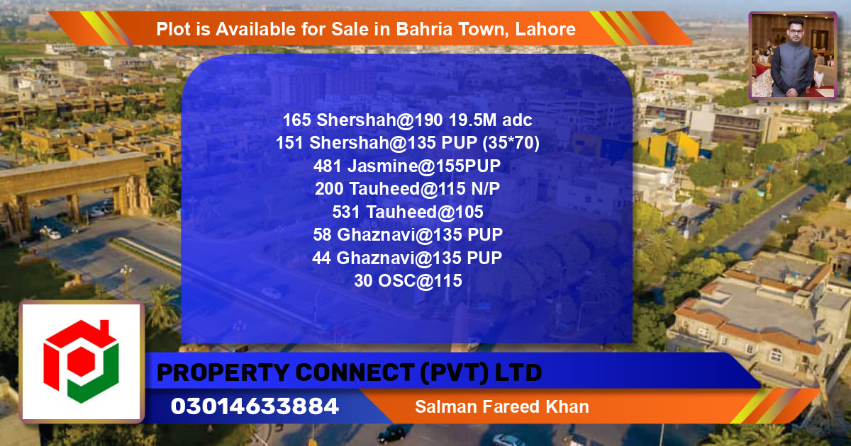 Residential Plot for Sale in Bahria Town, Lahore - (BP-87227)