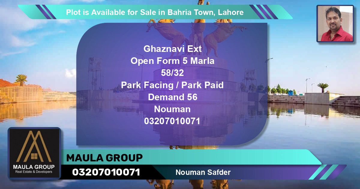 Residential Plot for Sale in Bahria Town, Lahore - (BP-87234)