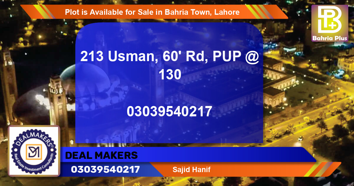 Residential Plot for Sale in Bahria Town, Lahore - (BP-87247)