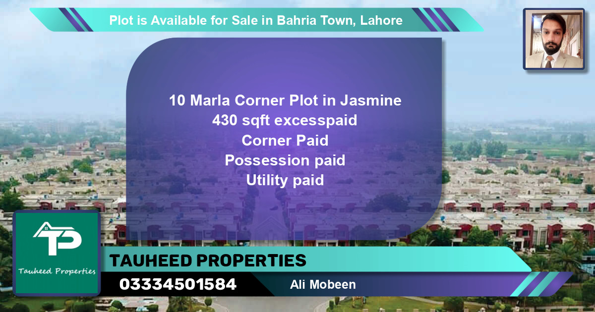 Residential Plot for Sale in Bahria Town, Lahore - (BP-87253)