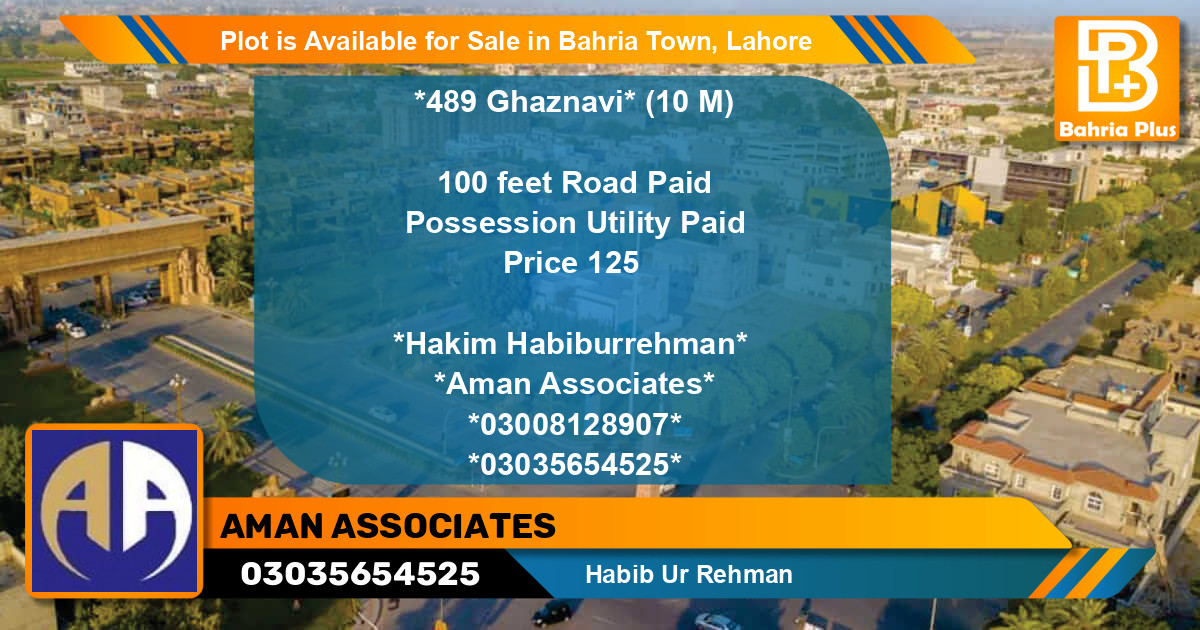 Residential Plot for Sale in Bahria Town, Lahore - (BP-87263)