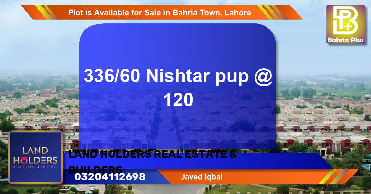 Residential Plot for Sale in Bahria Town, Lahore - (BP-87282)