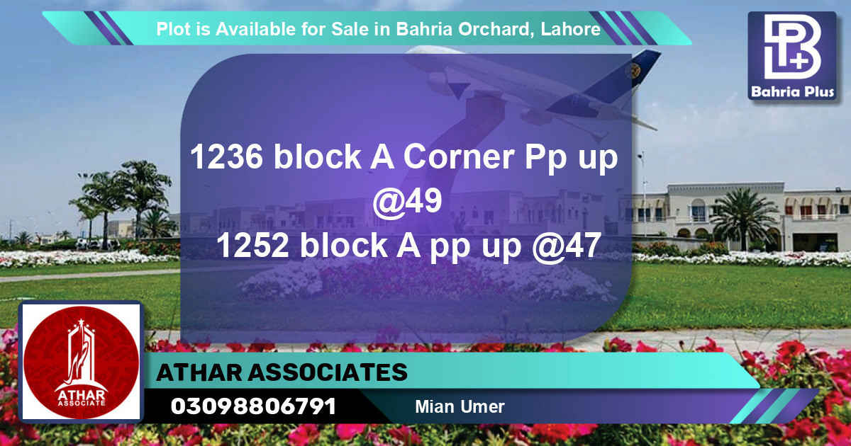 Residential Plot for Sale in Bahria Orchard, Lahore - (BP-87331)