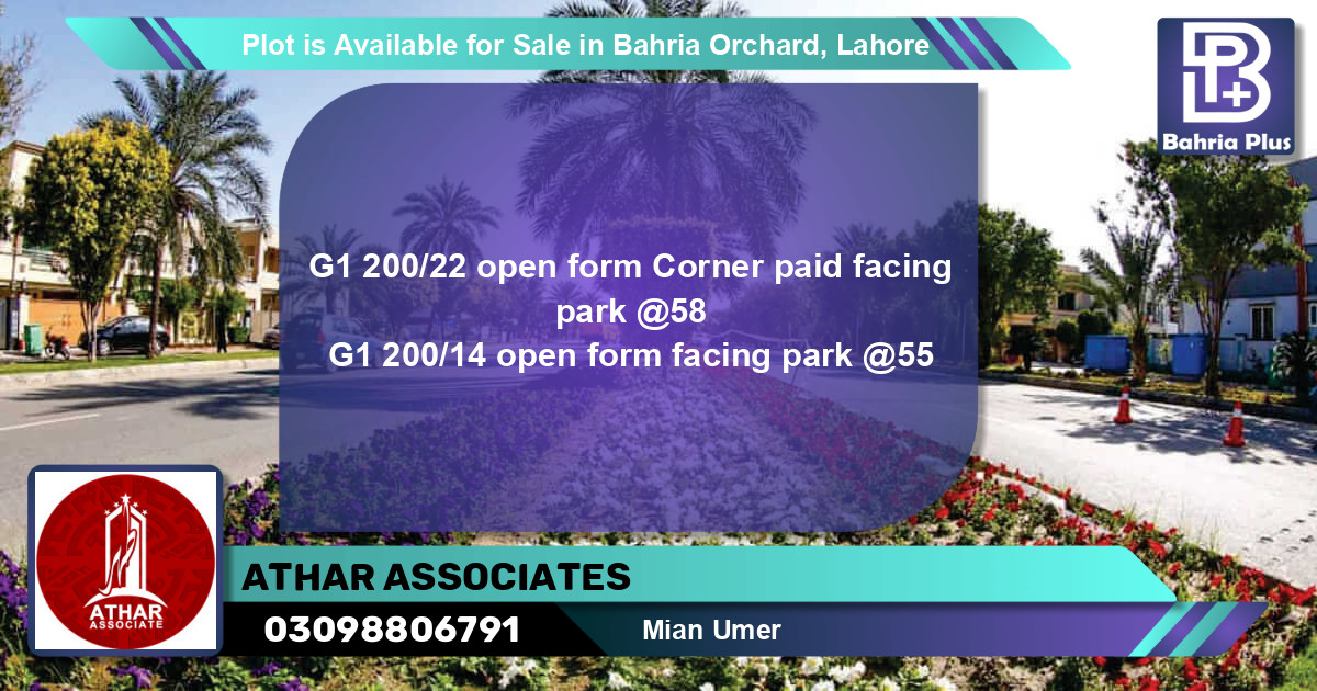 Residential Plot for Sale in Bahria Orchard, Lahore - (BP-87333)