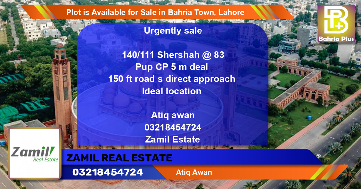 Residential Plot for Sale in Bahria Town, Lahore - (BP-87362)
