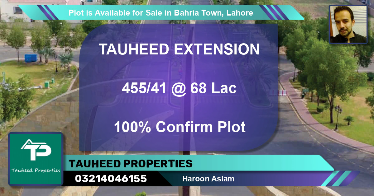 Residential Plot for Sale in Bahria Town, Lahore - (BP-87374)