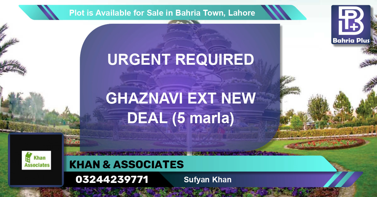 Residential Plot for Sale in Bahria Town, Lahore - (BP-87420)