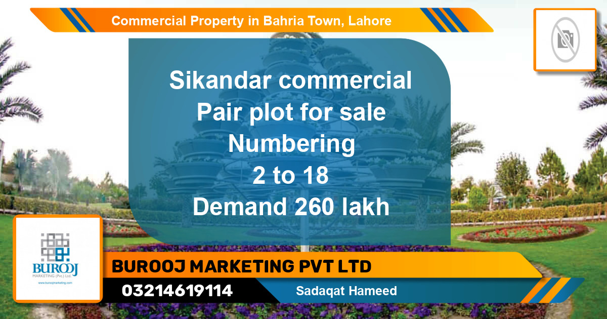 Commercial Property for Sale in Bahria Town, Lahore - (BP-87445)