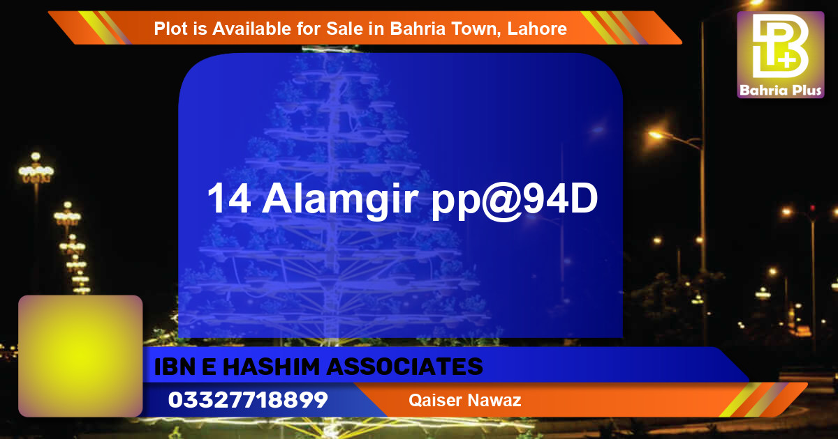 Residential Plot for Sale in Bahria Town, Lahore - (BP-87454)
