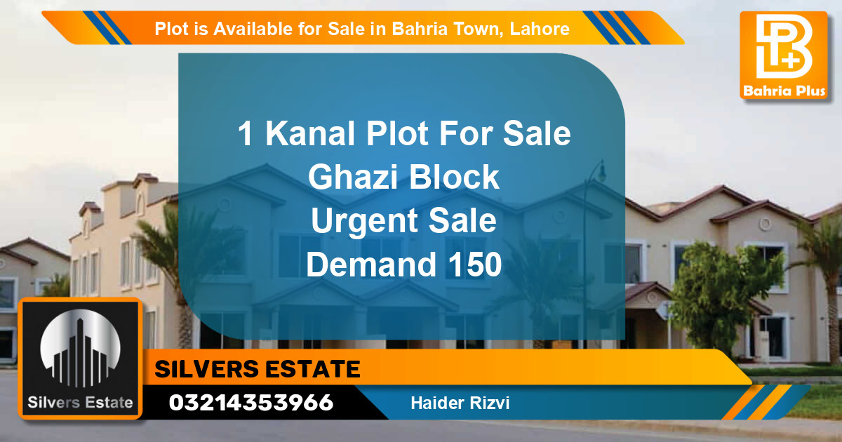 Residential Plot for Sale in Bahria Town, Lahore - (BP-87578)