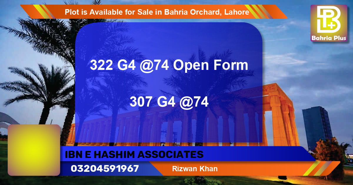 Residential Plot for Sale in Bahria Orchard, Lahore - (BP-87605)