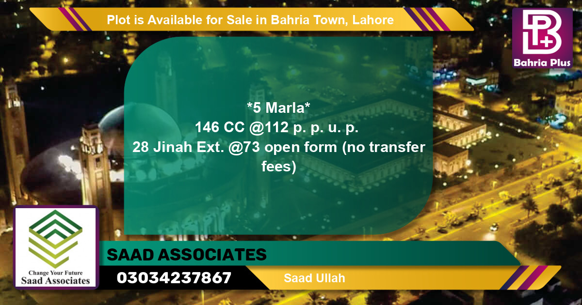 Residential Plot for Sale in Bahria Town, Lahore - (BP-87610)