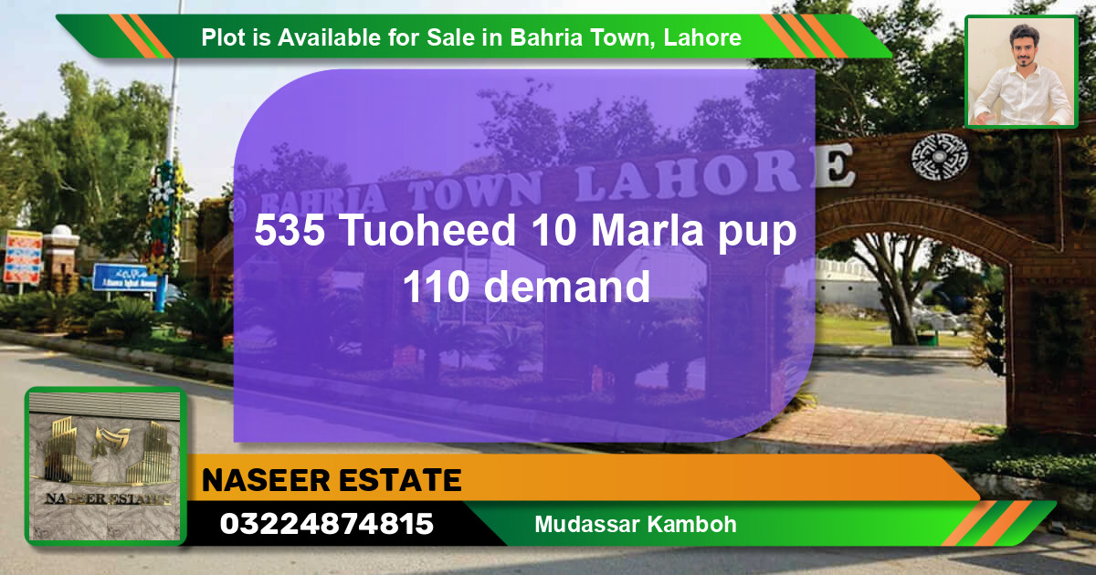 Residential Plot for Sale in Bahria Town, Lahore - (BP-87614)