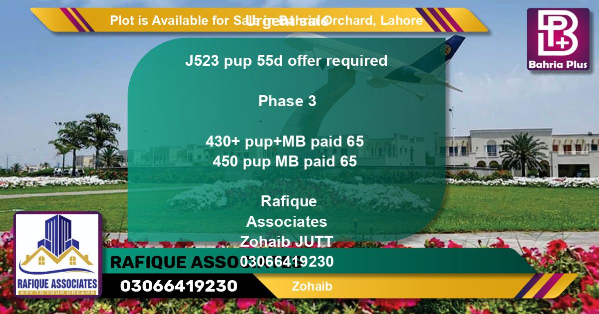 Residential Plot for Sale in Phase 2 - J Block -  Bahria Orchard, Lahore - (BP-87627)
