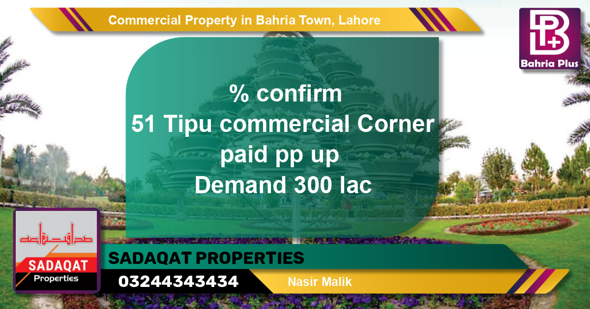 Commercial Property for Sale in Bahria Town, Lahore - (BP-87646)
