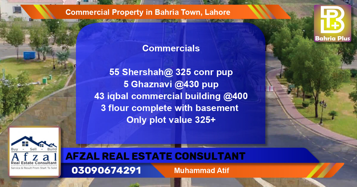Commercial Property for Sale in Bahria Town, Lahore - (BP-87653)