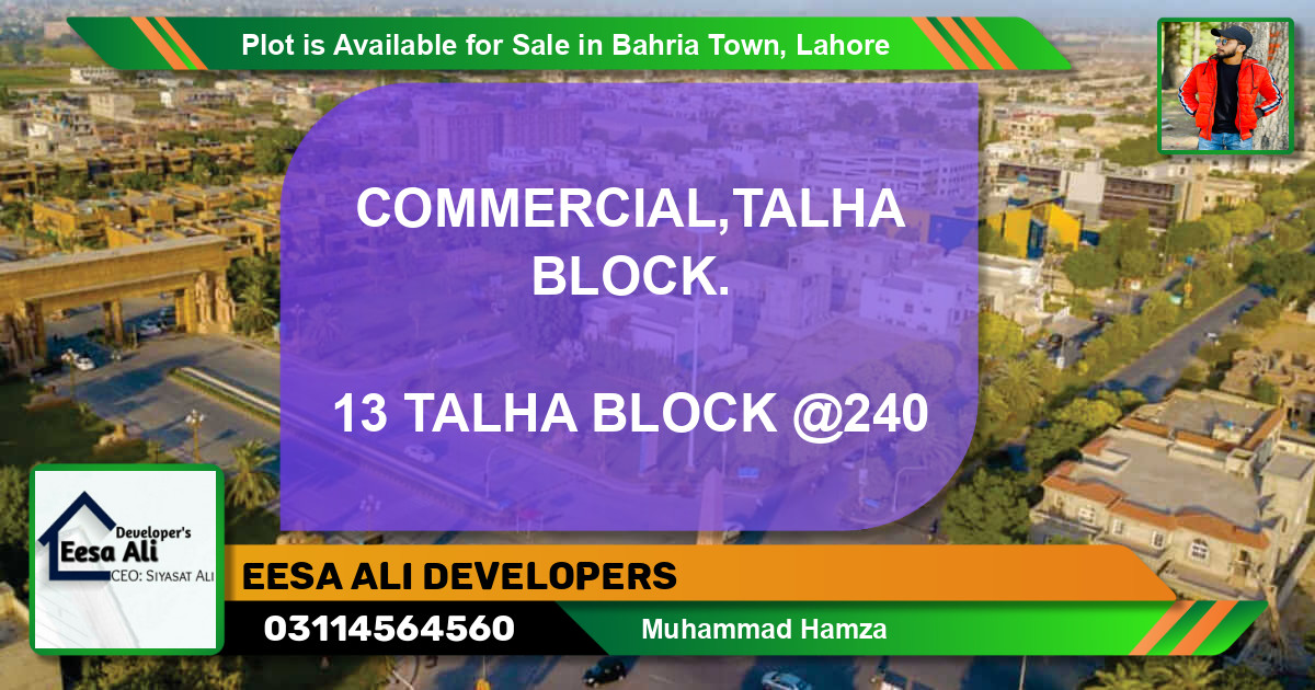 Commercial Plot for Sale in Bahria Town, Lahore - (BP-87659)