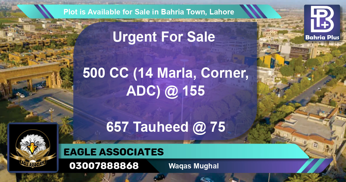 Residential Plot for Sale in Bahria Town, Lahore - (BP-87664)
