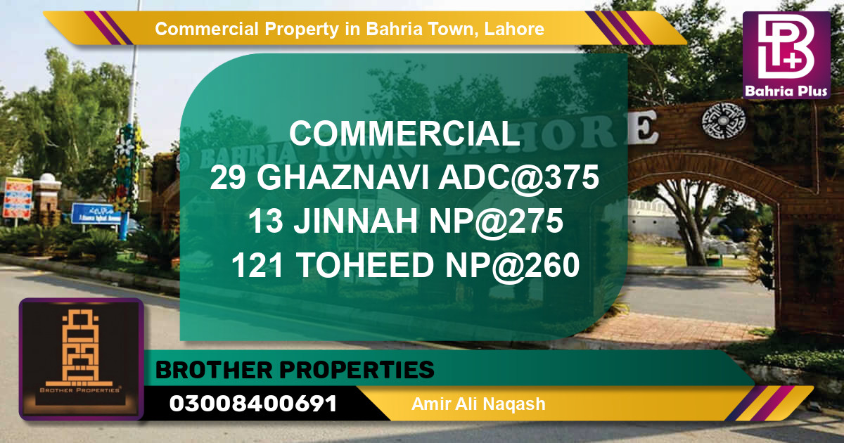 Commercial Property for Sale in Bahria Town, Lahore - (BP-87716)