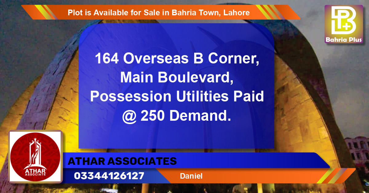 Residential Plot for Sale in Bahria Town, Lahore - (BP-87717)
