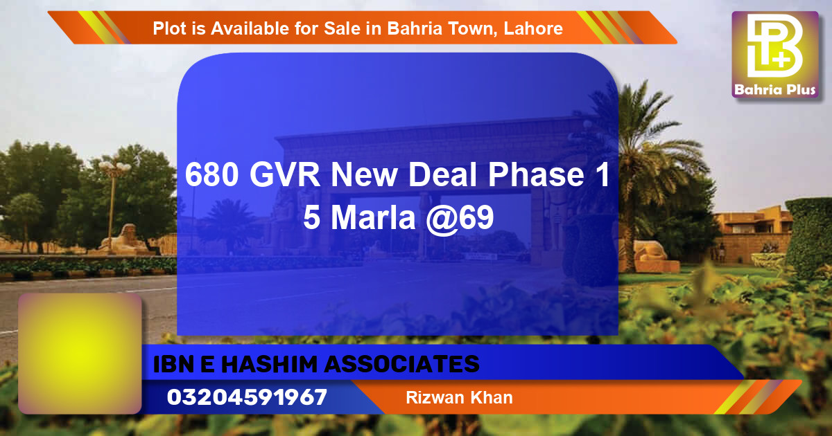 Residential Plot for Sale in Bahria Town, Lahore - (BP-87746)