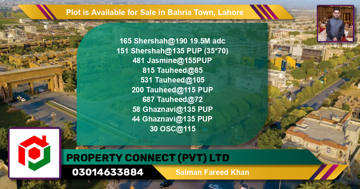 Residential Plot for Sale in Bahria Town, Lahore - (BP-87752)