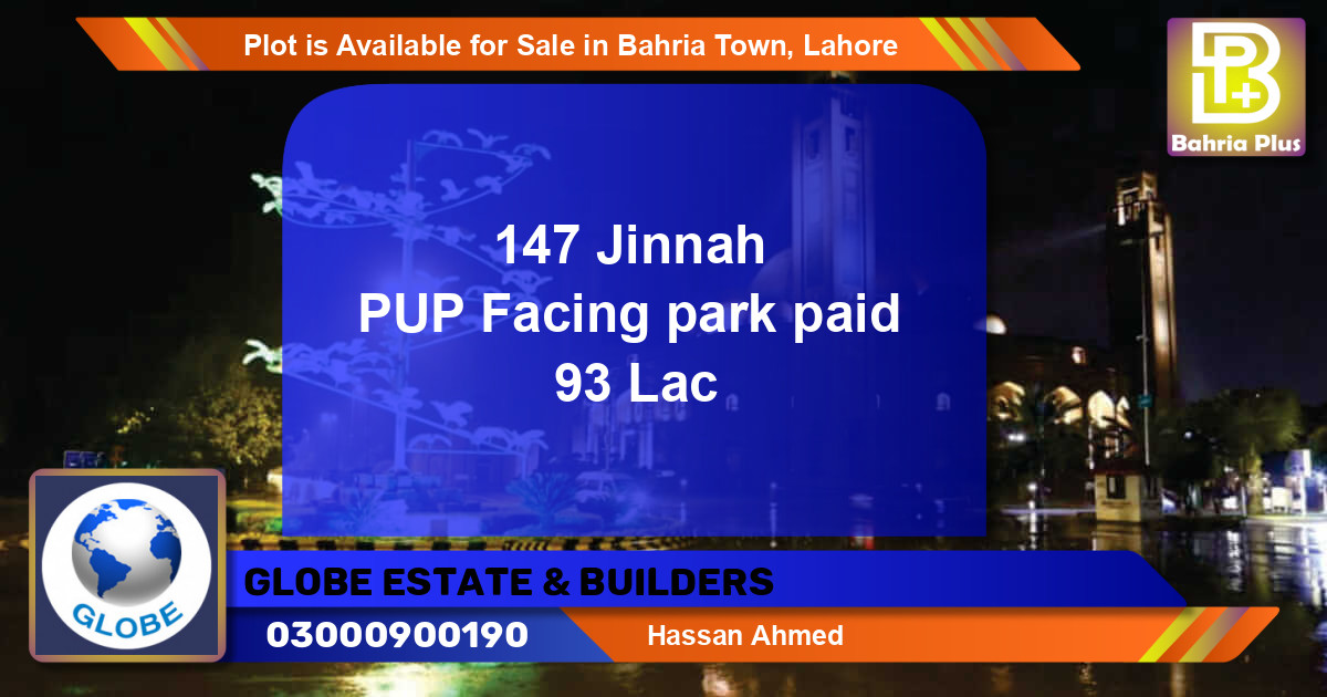 Residential Plot for Sale in Bahria Town, Lahore - (BP-87777)