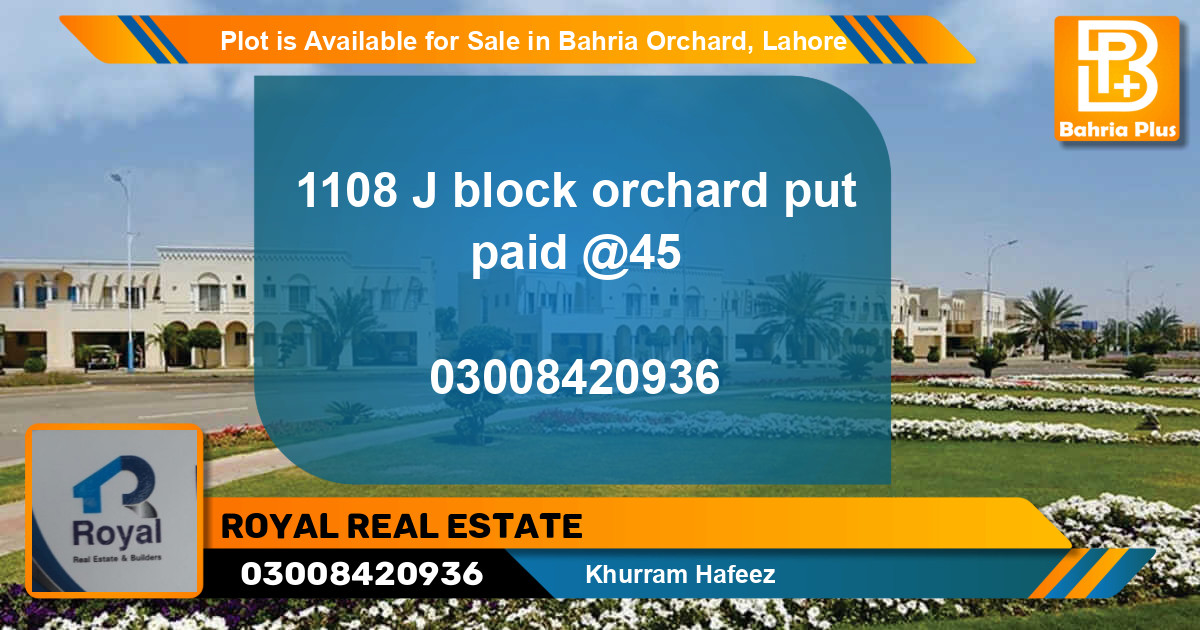 Residential Plot for Sale in Bahria Orchard, Lahore - (BP-87782)